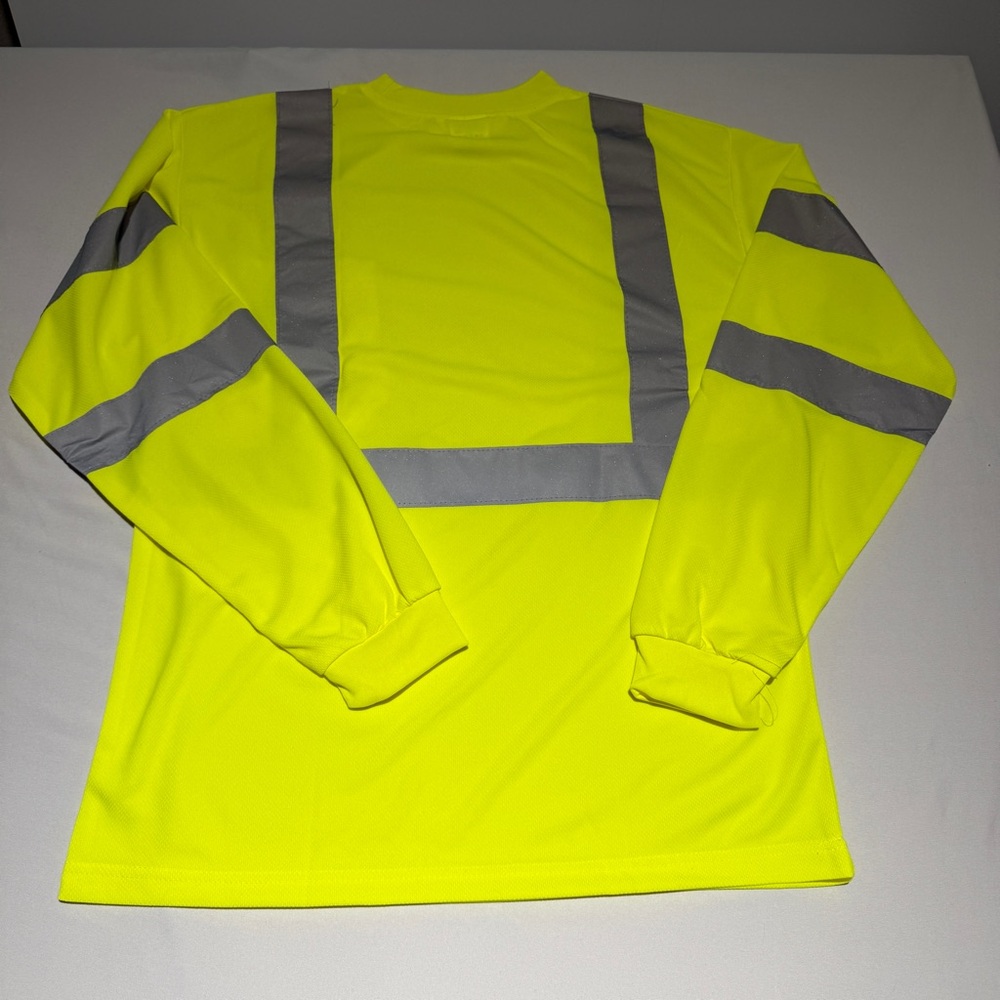 High-Visibility Yellow Long Sleeve Shirt by Max Apparel Medium NEW
